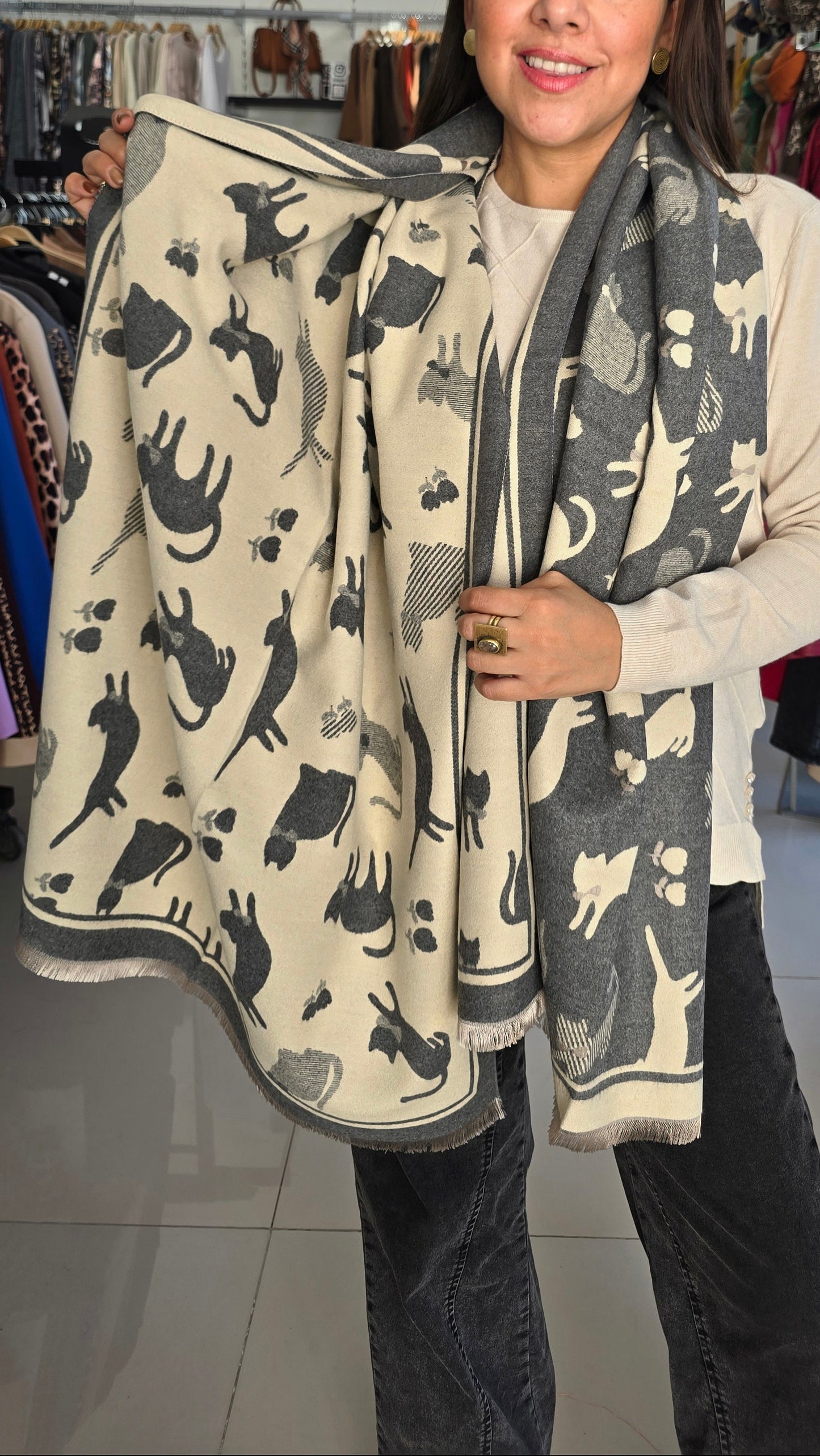 Pashimina reversible Cat