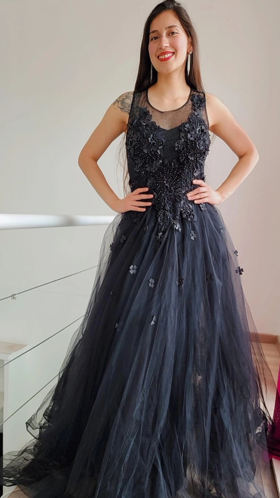 Vestido princesa negro