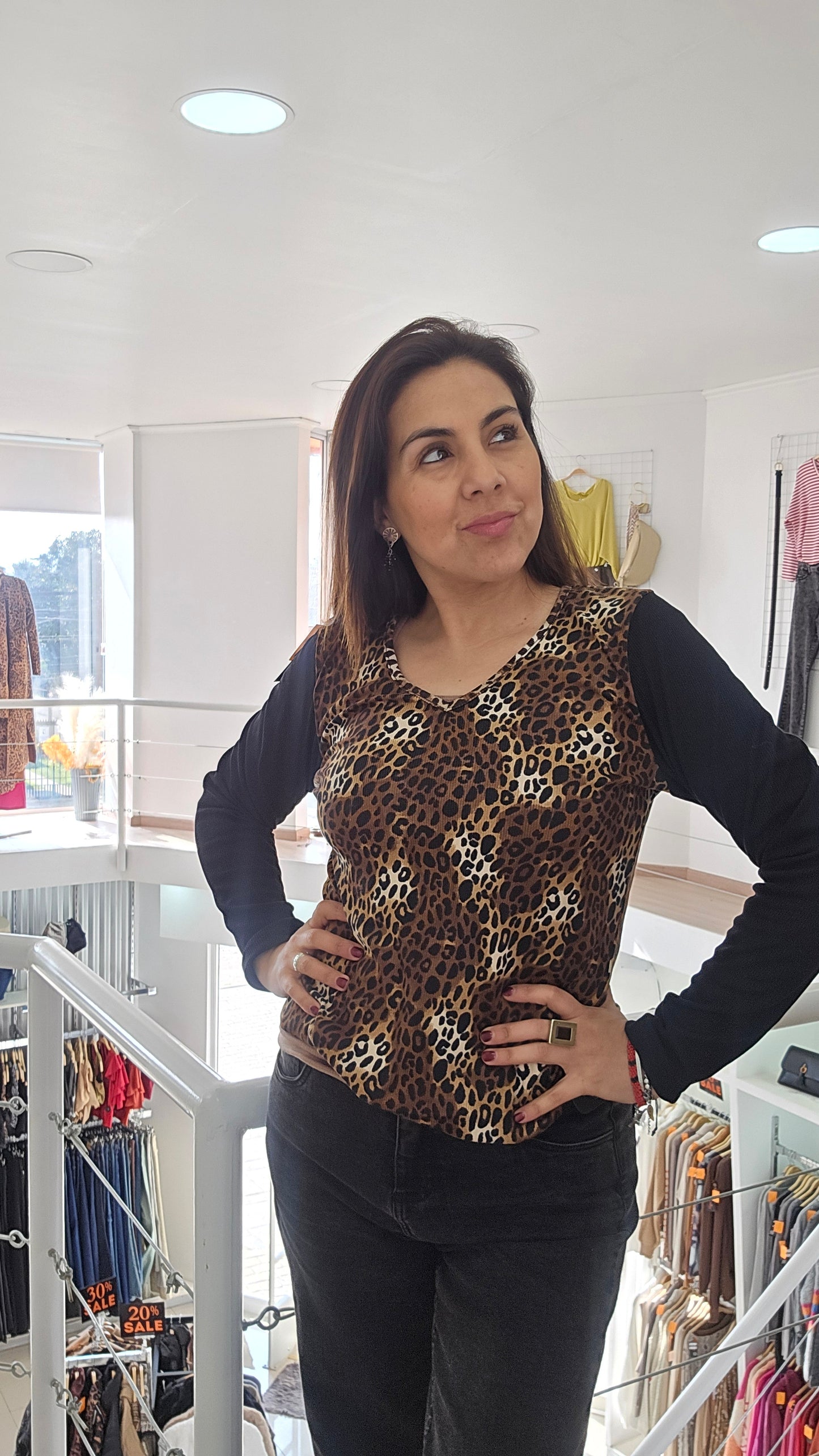 Polera animal print