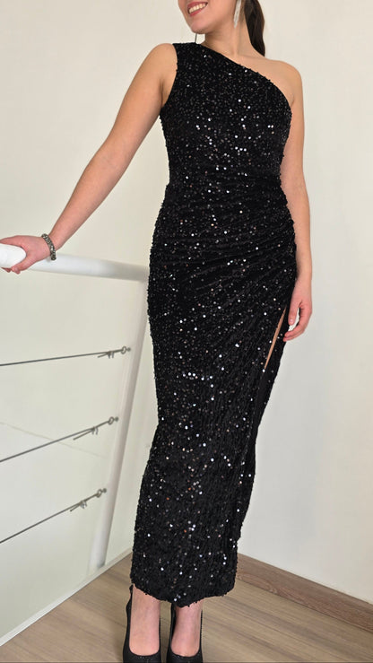 Vestido negro lentejuela