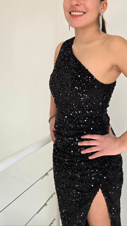 Vestido negro lentejuela