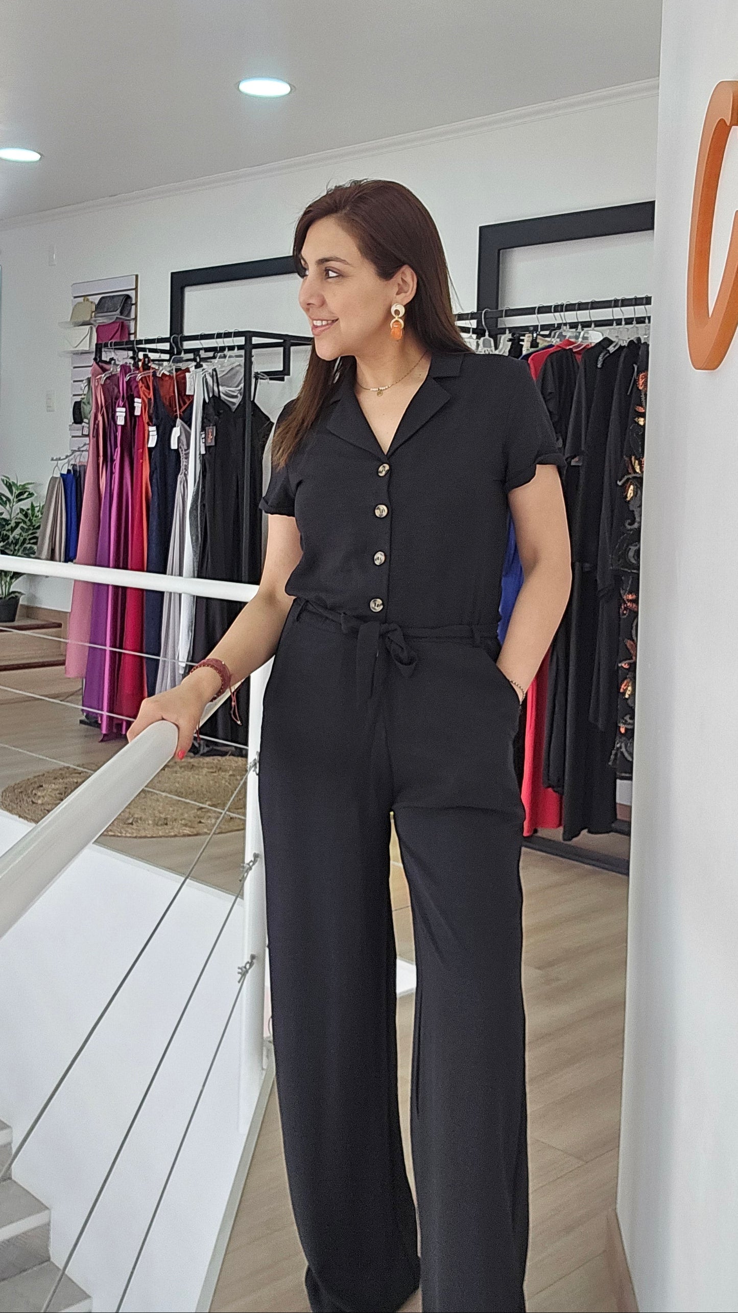 Enterito manga corta con cinturón