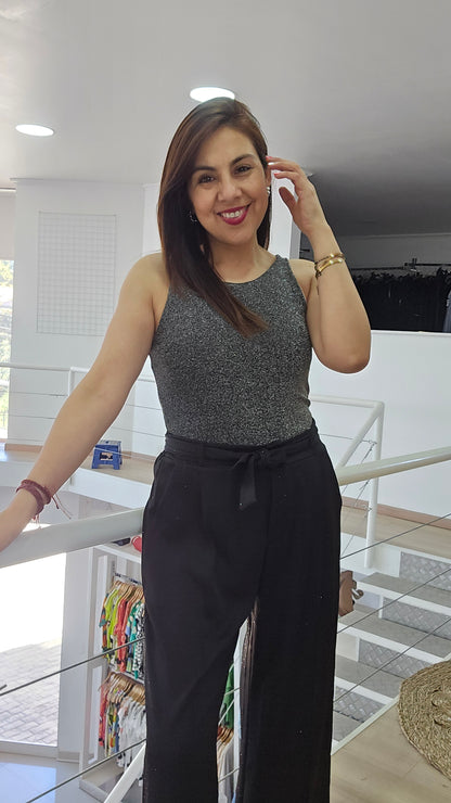 Body sin manga de lurex