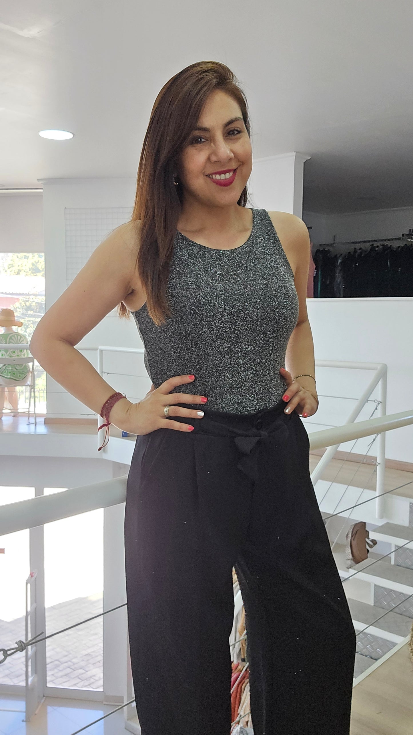 Body sin manga de lurex