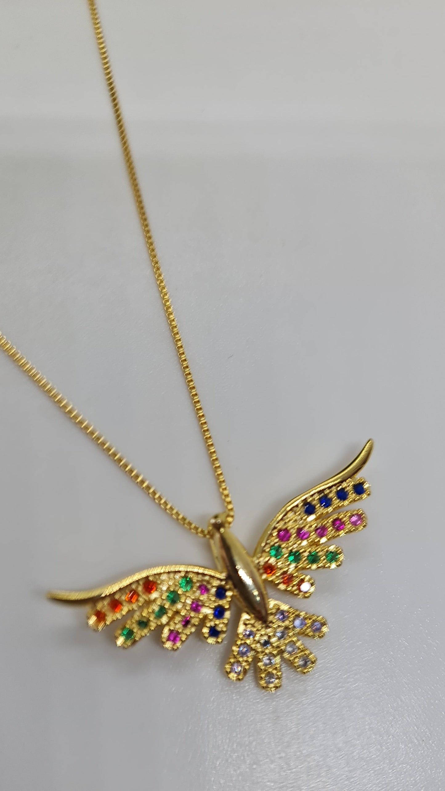 Cadena pájaro multicolor