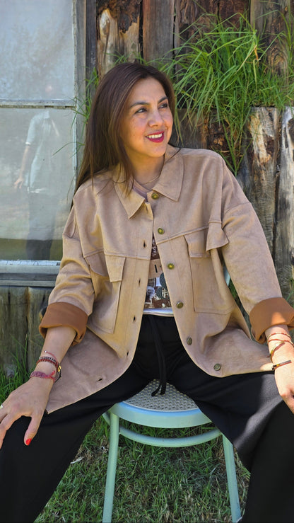 Chaqueta Gamuza Larga
