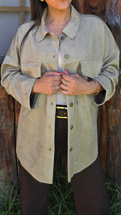 Chaqueta Gamuza Larga