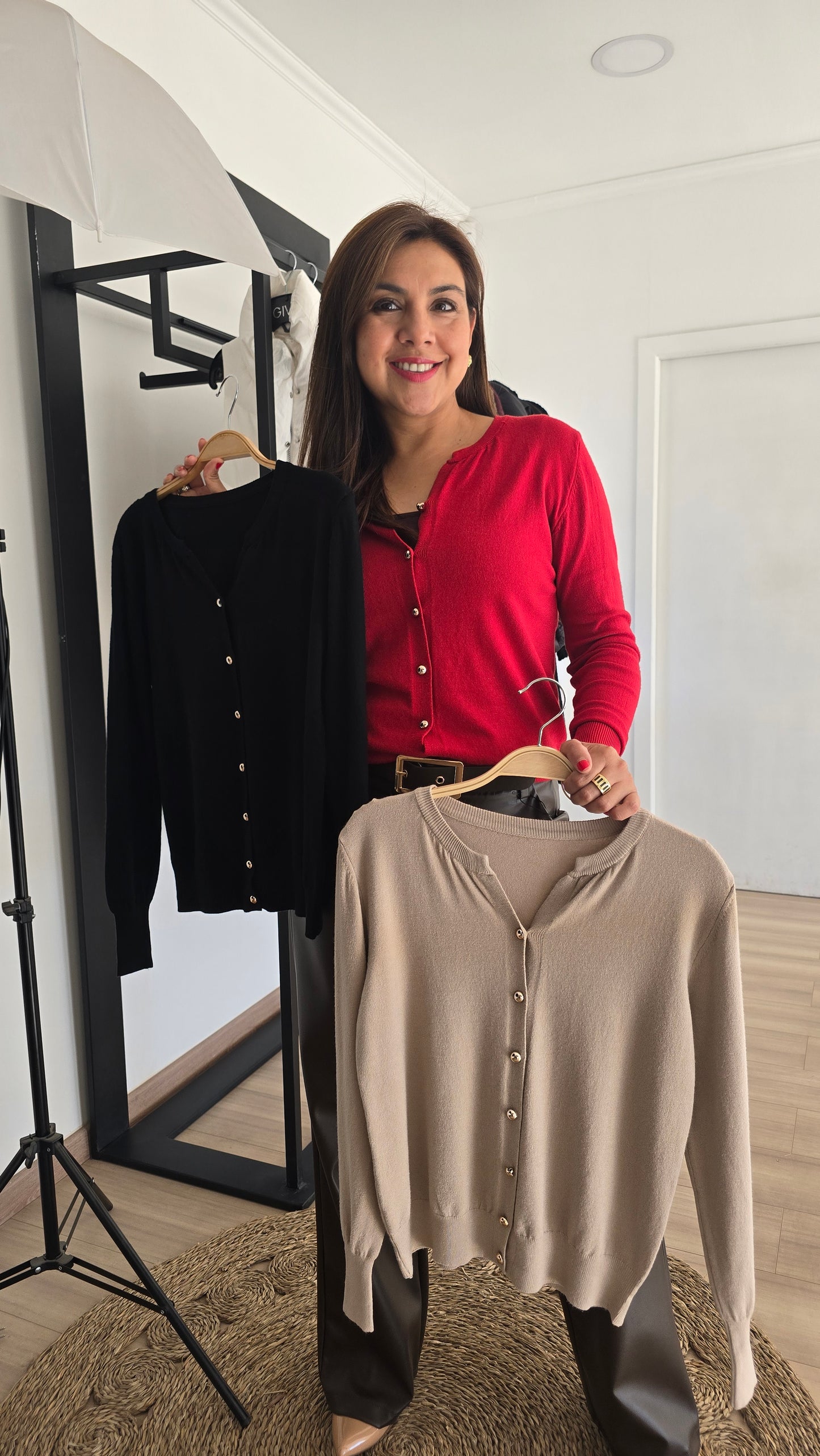 Chaleco Spandex botones dorados