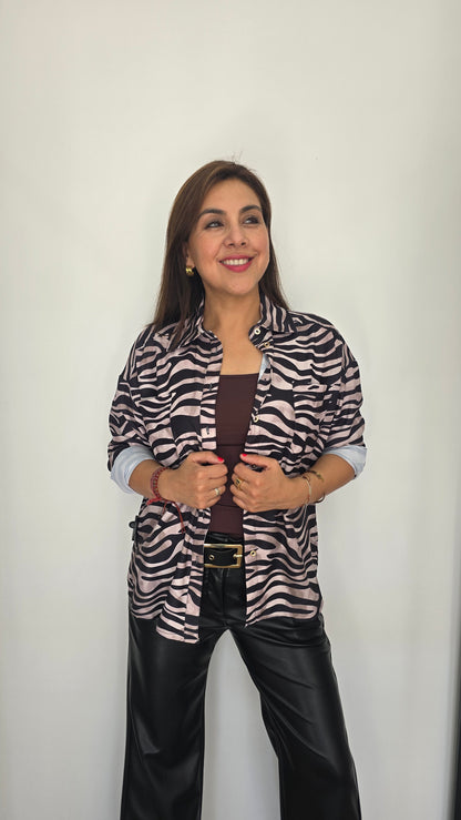 Blusa Zebra Satinada