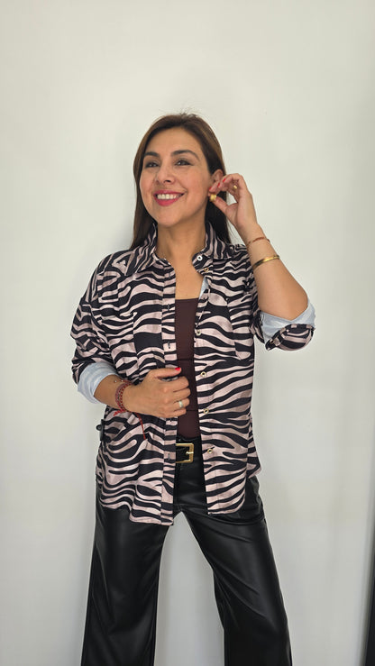 Blusa Zebra Satinada