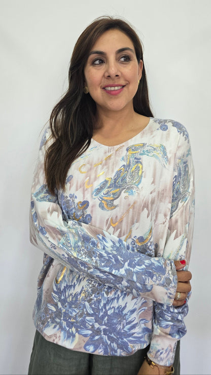 Sweater Floral Colores
