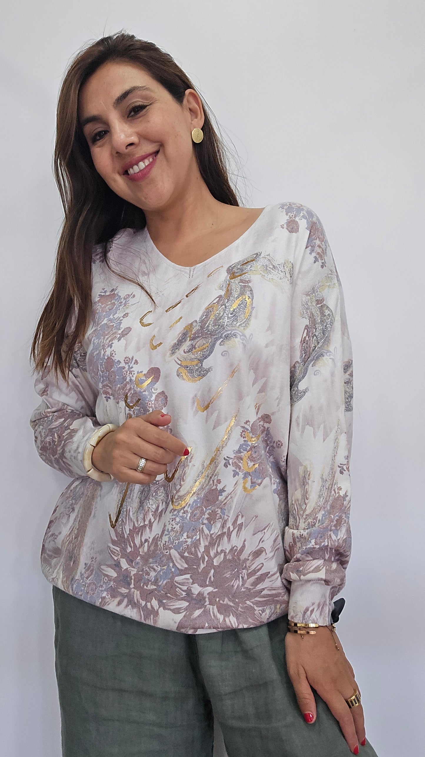 Sweater Floral Colores