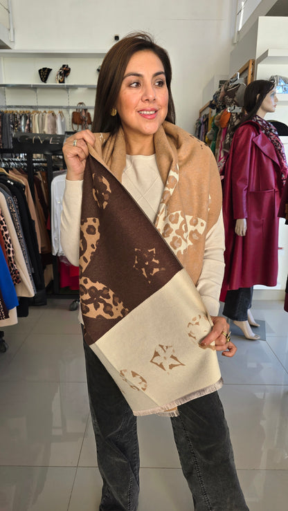 Pashimina reversible Luxe