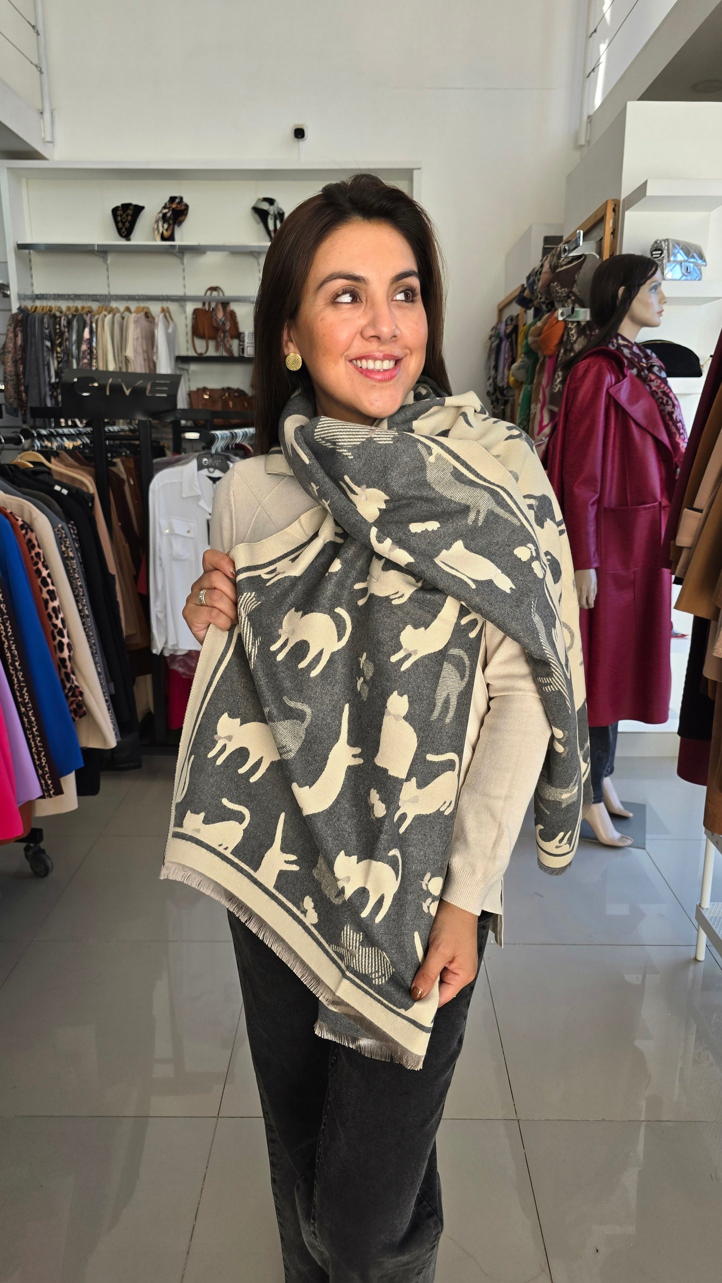 Pashimina reversible Cat