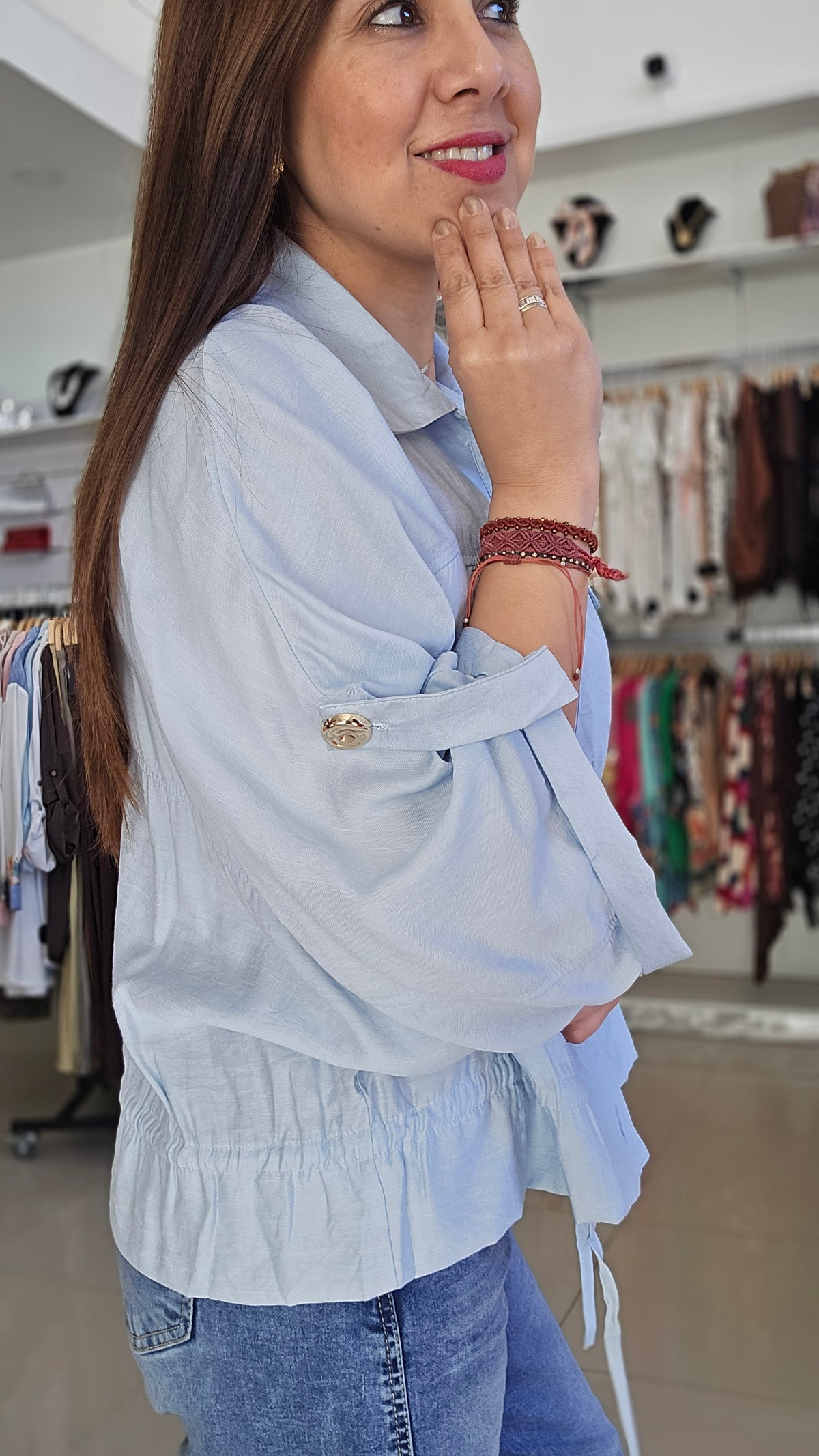 Chaqueta Celeste