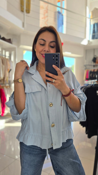 Chaqueta Celeste