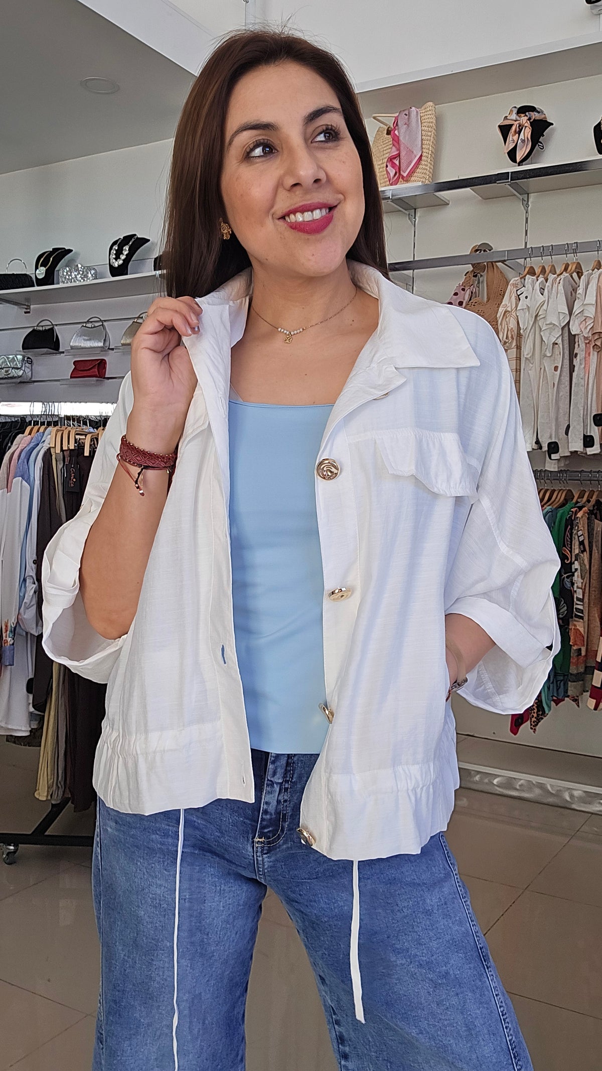 Chaqueta Celeste
