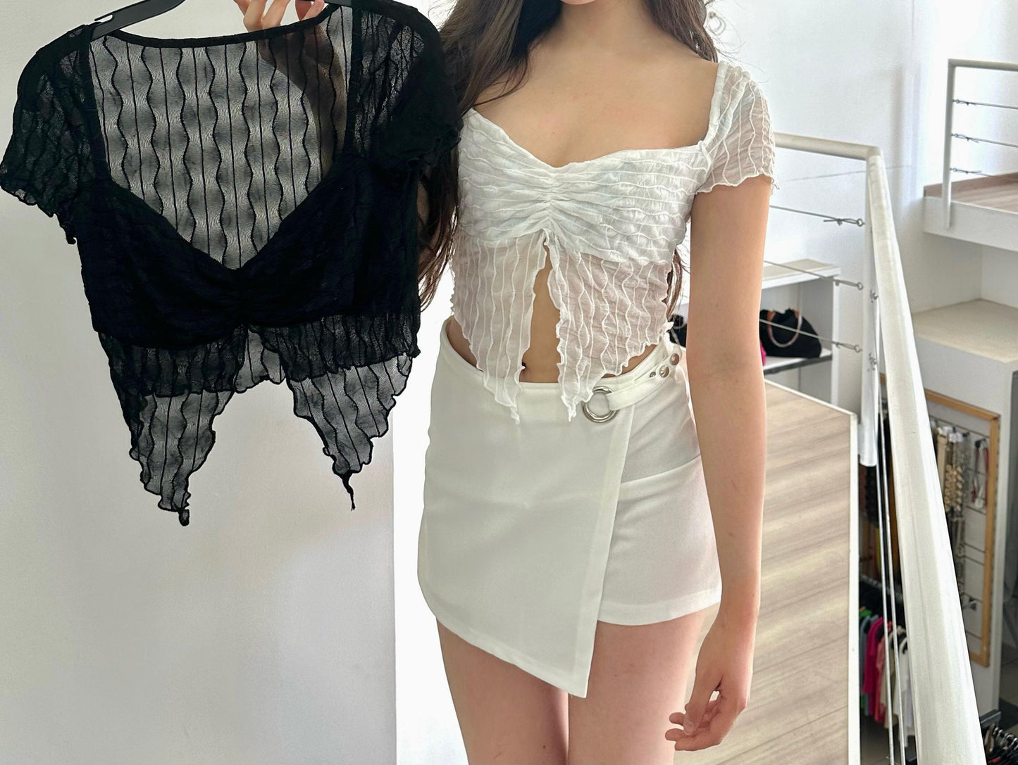 Top espalda transparente