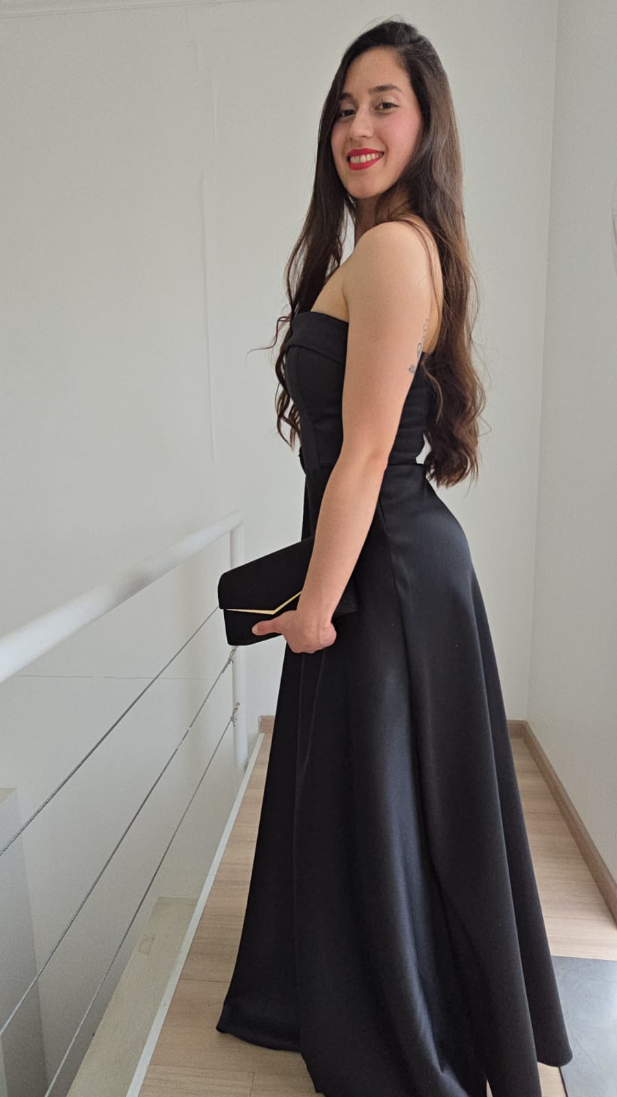 Vestido straple negro