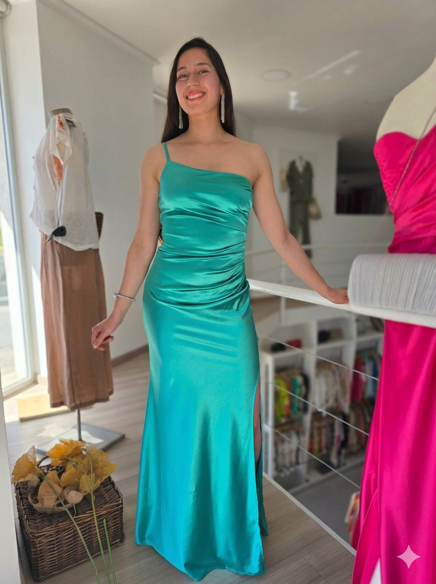 Vestido de fiesta satinado