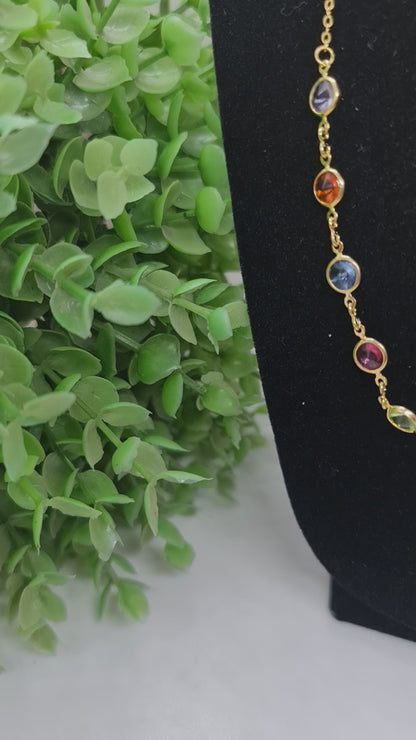 Cadena piedras de colores