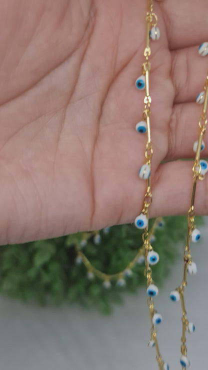 Cadena larga ojo turco claro
